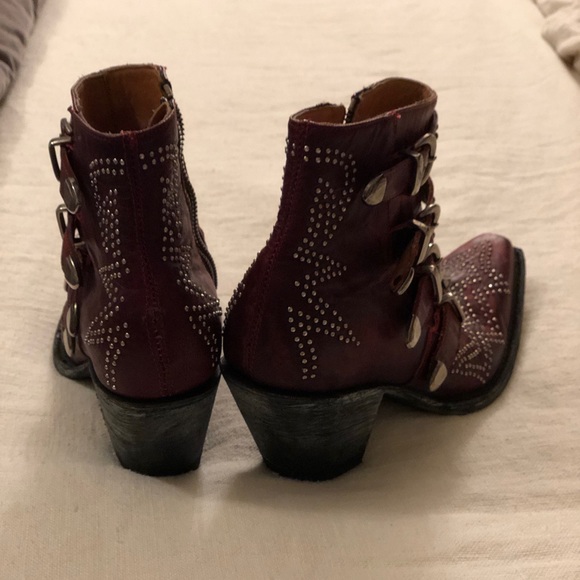 Old Gringo Red Leather Booties - Picture 2 of 7